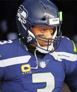 russell wilson american football player paint by number