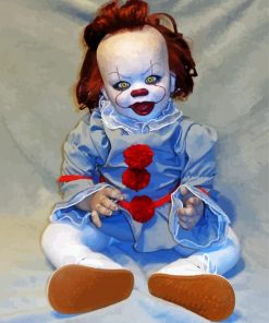 Scary Baby Pennywise paint by numbers