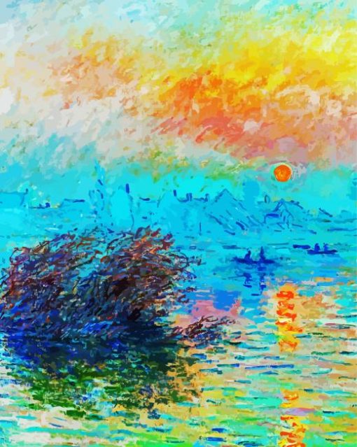 Sunset On The Seine By Claude paint by numbers