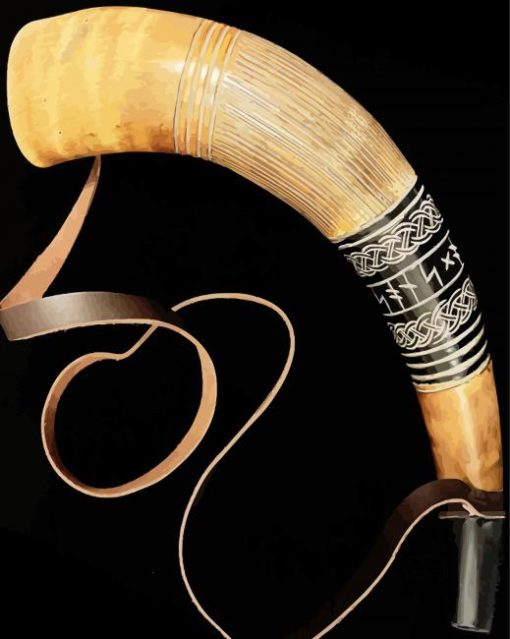 Viking Blowing Horn paint by numbers