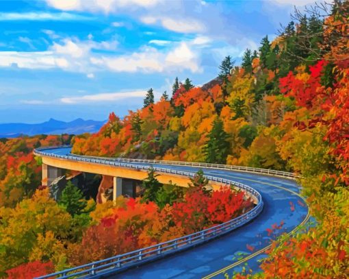 virginia blue ridge parkway united states paint by number