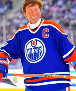 Wayne Gretzky Oilers Ice Hockey paint by numbers