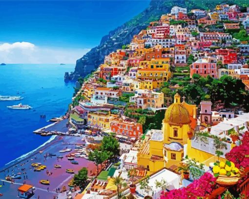 Wonderful Italy Coast paint by numbers