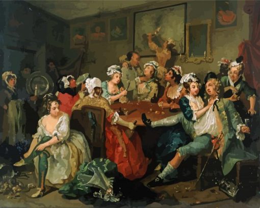 A Rake's Progress By Hogarth Paint by numbers