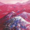 Abstract Red Mountains Paint by numbers