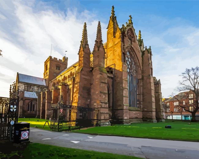 Carlisle cathedral in england paint by numbers