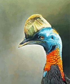 Cassowary art paint by numbers
