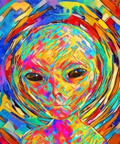 Colorful Abstract Alien paint by numbers