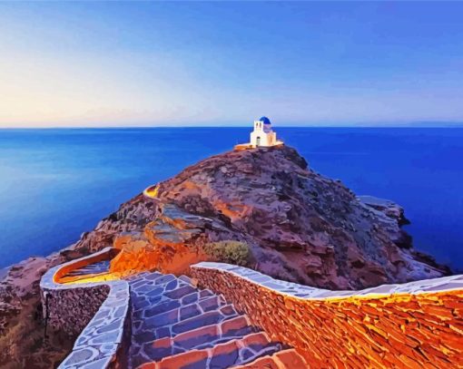 Greece Sifnos Church paint by numbers