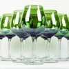 Green Wine Glasses paint by numbers
