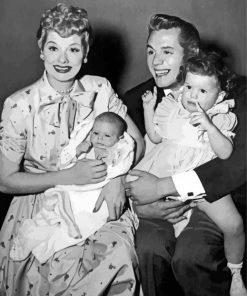 Lucy and desi and their babies paint by numbers