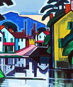 Ond Canal Port Oscar Bluemner paint by numbers