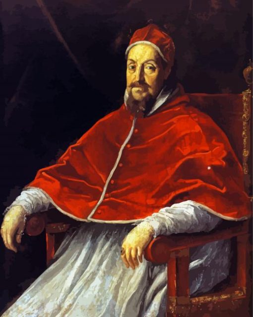 Pope Gregory portrait paint by numbers