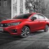 Red Honda Car paint by numbers