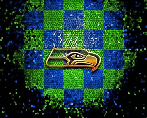 Seattle Seahawks logo paint by number