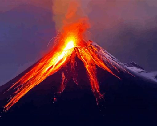 Sicily Volcano paint by numbers