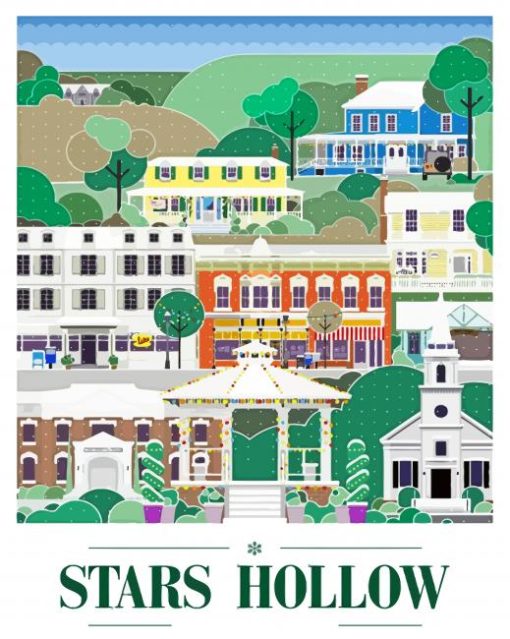 Stars Hollow Connecticut paint by numbers