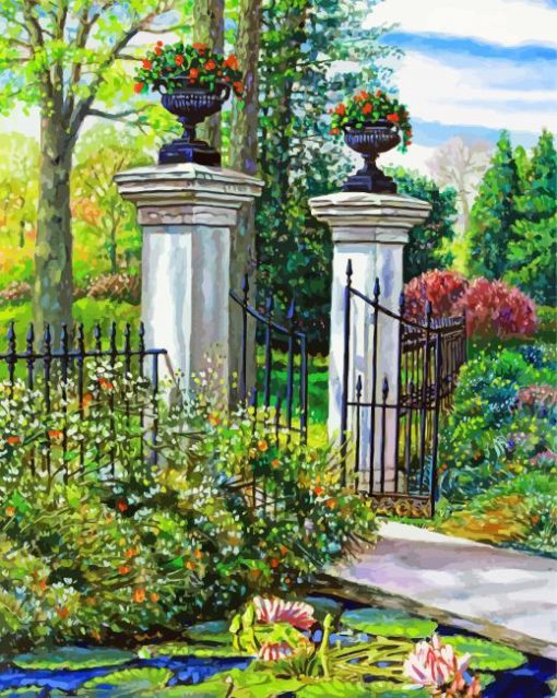 The Garden Gate paint by numbers
