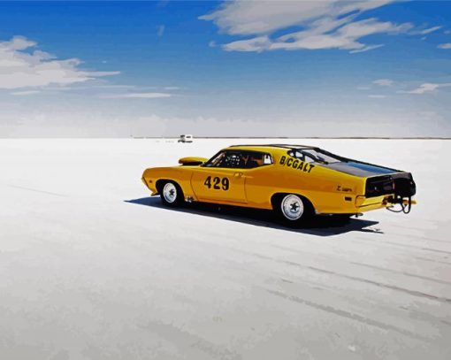 bonneville racing yellow car paint by numbers