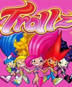 trolls animated movie paint by numbers