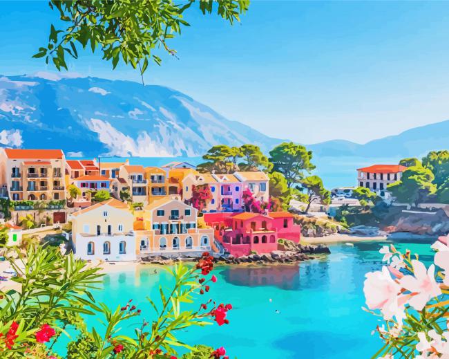 Kefalonia Greece paint by numbers