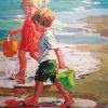 Kids By Seaside paint by numbers