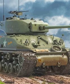 Sherman Tank paint by numbers