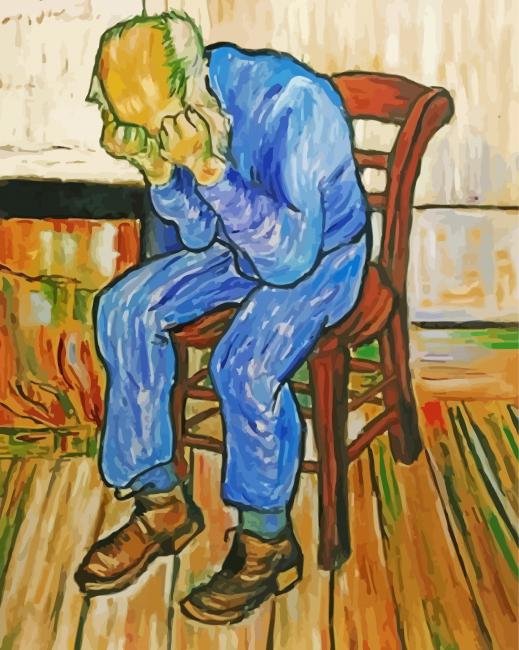 Sorrowing Old Man By Vincent Van Gogh Paint By Numbers Painting By