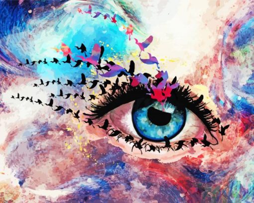 Dreamy Lady Eye paint by numbers