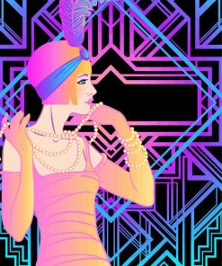 Flapper Lady paint by numbers