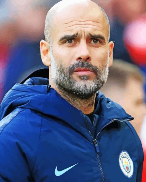 Pep Guardiola paint by numbers