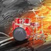 Red Drumkit paint by numbers