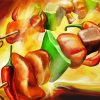 Abstract Food Art paint by number