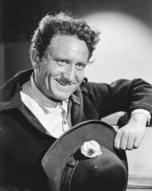 American Actor Spencer Tracy paint by number
