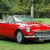 red Mgb Car paint by numbers