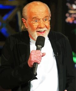 Comedian George Carlin paint by numbers