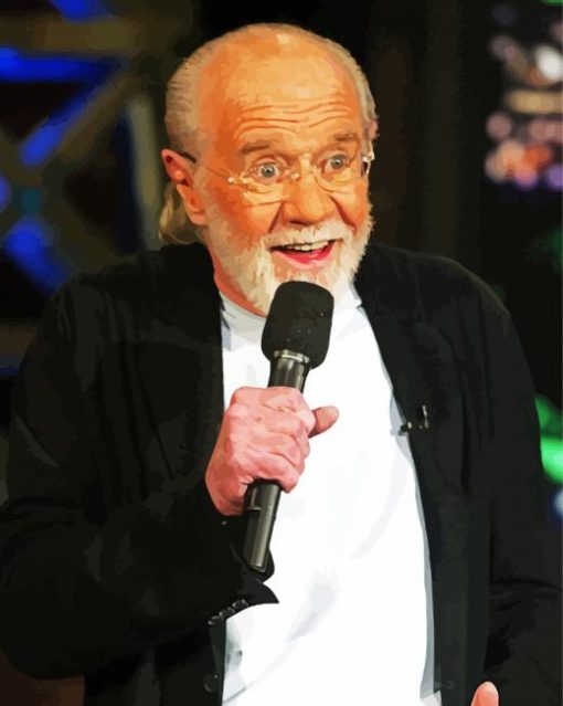 Comedian George Carlin paint by numbers