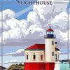 Coquille Riverside lighthouse poster paint by number