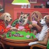 Dogs Playing Cards paint by number