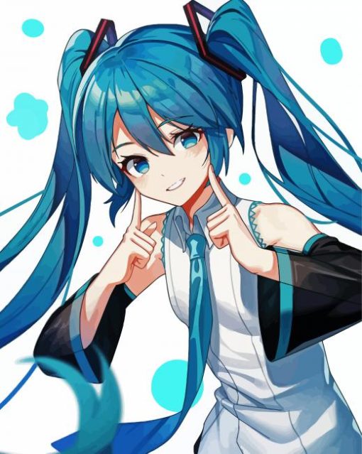 Hatsune Miku Vocaloid paint by numbers