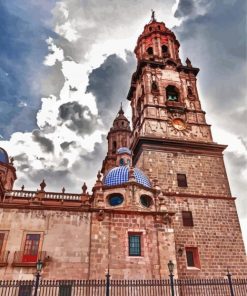 Michoacan Morelia Cathedral paint by numbers