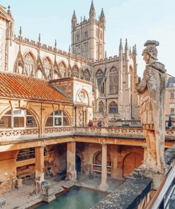 Romans Bath in Bath City England paint by numbers