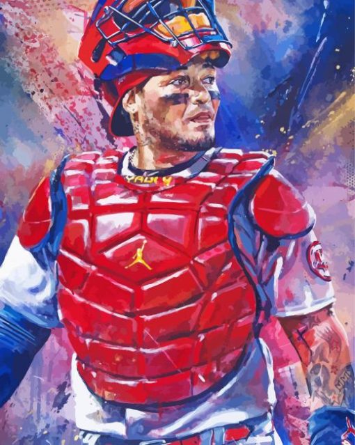 Yadier Molina Illustration paint by number