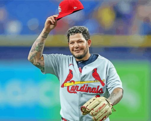 Yadier Molina Player paint by number