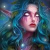Female Night Elf paint by numbers