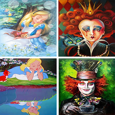 alice in wonderland paint by numbers