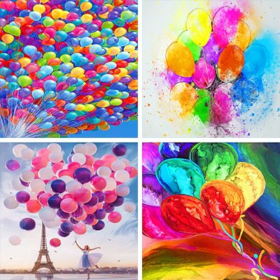 balloons paint by numbers
