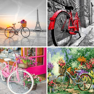 bicycles paint by numbers