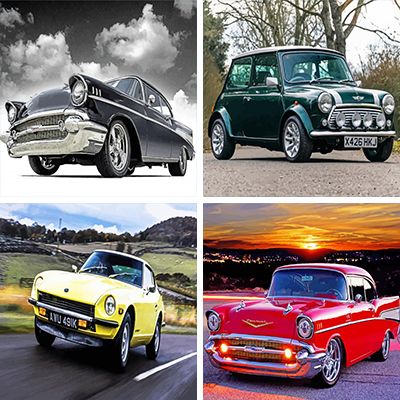 classic cars paint by numbers