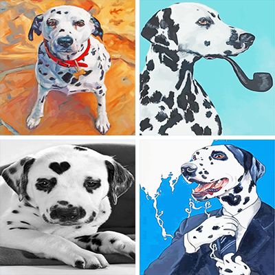 dalmatians paint by numbers